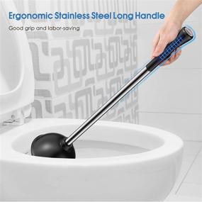 img 1 attached to 🚽 Hideaway Toilet Plunger Bowl Brush Combo: Elegant Scrubber Cleaner Caddy Set with Holder - Concealed Freestanding Accessories for Guest Bathroom Apartment