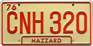 🚗 dukes of hazzard georgia cnh 320 metal stamped license plate by celebrity machines logo