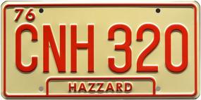 img 3 attached to 🚗 Dukes of Hazzard Georgia CNH 320 Metal Stamped License Plate by Celebrity Machines