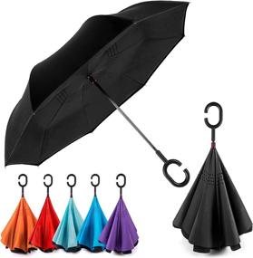 img 4 attached to ☂️ EEZ Y Windproof Umbrella - Reverse Inverted Umbrellas