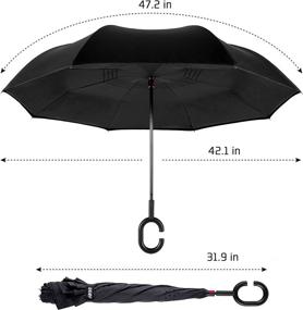 img 3 attached to ☂️ EEZ Y Windproof Umbrella - Reverse Inverted Umbrellas