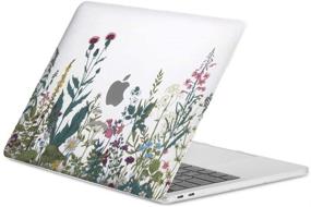 img 1 attached to 🌸 jvomk MacBook Air 13 inch Case 2020 2019 2018 Release A2179 A1932 with Retina Display: Herbal Flower White Design + Keyboard Cover for MacBook Air 13 with Touch ID