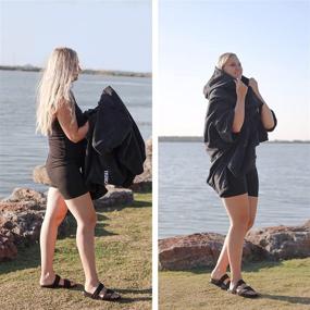 img 3 attached to 🏖️ Oksun Hooded Towel Poncho | Beach, Swim, Surf | One Size Fits All
