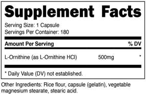 img 3 attached to Nutricost L-Орнитин 500 мг, 180 капсул - без ГМО, без глютена и оптимизированный под поисковые системы