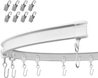 refrze ceiling curtain track - curved ceiling mount for room divider, curtains, rv - l, u, and bay windows (8ft) logo