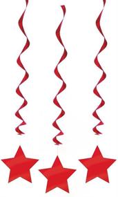 img 4 attached to 🌟 Vibrant 26" Hanging Red Star Decorations - Set of 3 - Eye-catching Decor for Any Occasion