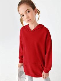 img 2 attached to Hopeac Sleeve Pullover Hoodie Sweatshirt Girls' Clothing in Dresses