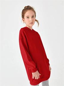 img 3 attached to Hopeac Sleeve Pullover Hoodie Sweatshirt Girls' Clothing in Dresses