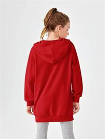img 1 attached to Hopeac Sleeve Pullover Hoodie Sweatshirt Girls' Clothing in Dresses