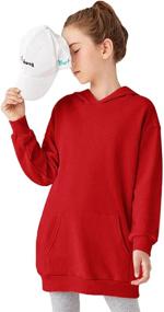 img 4 attached to Hopeac Sleeve Pullover Hoodie Sweatshirt Girls' Clothing in Dresses
