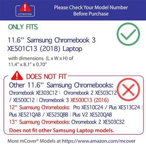 img 1 attached to 💻 mCover Hard Shell Case for Samsung Chromebook 3 XE501C13 Series 2018 - Aqua (NOT Compatible with Older XE303C12 / XE500C12 / XE503C12 / XE500C13 Models) Laptop