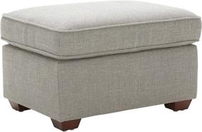 img 4 attached to 🪑 Light Grey 30-inch Rivet Andrews Contemporary Ottoman by Amazon Brand