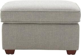 img 3 attached to 🪑 Light Grey 30-inch Rivet Andrews Contemporary Ottoman by Amazon Brand