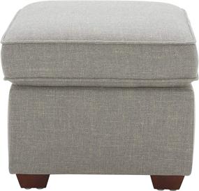 img 2 attached to 🪑 Light Grey 30-inch Rivet Andrews Contemporary Ottoman by Amazon Brand