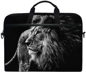 img 4 attached to 🦁 ALAZA Lion Print Laptop Case: Crossbody Briefcase for MacBook Air, Pro, Surface, Dell, ASUS, HP, Lenovo - 14-15.4 inch Protection with Portable Convertible Design