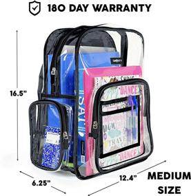 img 3 attached to 🎒 Durable Military Security Backpack with Transparent Design