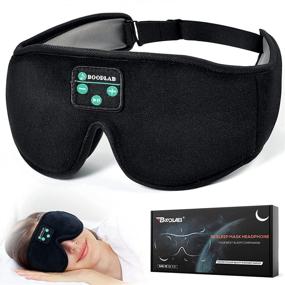 img 4 attached to 🎧 Бодлаб 3D Маска для сна с Bluetooth наушниками для сна - ультра-тонкие стерео-динамики HD, регулируемый и стирать дизайн для боковых спящих, воздушных путешествий, йоги, медитации, отпуска