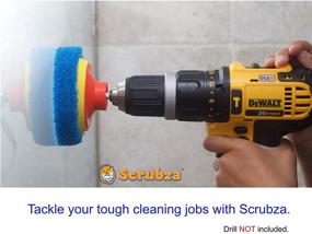 img 2 attached to 🧼 Scrubza Bathroom & Kitchen Cleaning Drill Brush Accessory - All Purpose Power Scrubber for Every Surface - Bathtub, Grout, Floor, Tub, Shower, Tile - Cleaner Supplies for Stubborn Stains, Burned Pots, and Stove Tops!