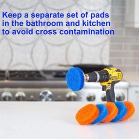 img 1 attached to 🧼 Scrubza Bathroom & Kitchen Cleaning Drill Brush Accessory - All Purpose Power Scrubber for Every Surface - Bathtub, Grout, Floor, Tub, Shower, Tile - Cleaner Supplies for Stubborn Stains, Burned Pots, and Stove Tops!