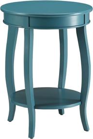 img 4 attached to 🪑 ACME Furniture 82790 Aberta Teal Side Table: Sleek Design & Versatility in One Size