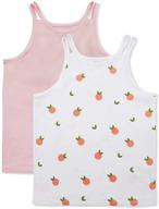 👚 kid nation girls soft cotton sleeveless tank tops: 2-pack crewneck camis for ages 4-12 logo