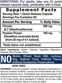 img 3 attached to 💊 Horbaach Chrysin 500mg Passion Flower Extract Supplement - 60 Capsules, Non-GMO, Gluten Free