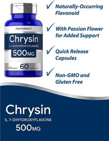img 2 attached to 💊 Horbaach Chrysin 500mg Passion Flower Extract Supplement - 60 Capsules, Non-GMO, Gluten Free