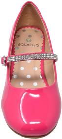 img 2 attached to Glamorous Glitter Rhinestone Dress Shoes for Girls | SOBEYO Shoes