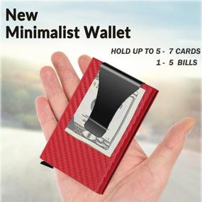 img 3 attached to Credit Holder Leather Wallets Blocking Men's Accessories