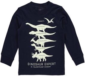 img 1 attached to 🦖 Carters Little Boys 3T Long-Sleeve Glow-In-The-Dark Dinosaur Expert Graphic Tee