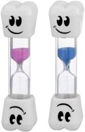 rhode island novelty smile tooth sand timer - 2 minute (2 pack) - assorted colors logo