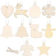 🎨 100 wooden craft cutouts with holes - unfinished painting wood ornaments for crafts logo