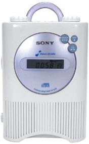 img 2 attached to 🚿 Sony ICF-CD73V Shower CD Player/Clock Radio (White): Discontinued Model with Unique Shower Features