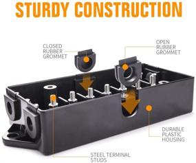 img 2 attached to 🔌 SnowyFox 7 Gang Electrical Wire Connector Junction Box for Camper RV Caravans Boat Light Rewiring with 7 Way Trailer Wire Connectors
