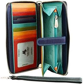 img 4 attached to 👛 Stylish and Versatile Visconti Spectrum SP40 Multi Colored Soft Leather Ladies Wallet Purse Clutch