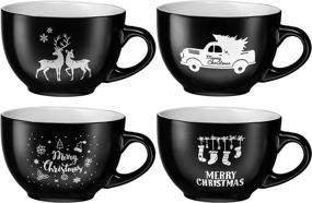 img 4 attached to Ceramic Holiday 🎄 Cereal and Multi-Purpose Cappuccino Mug