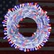 gogsic 300 led 109ft christmas string lights outdoor indoor christmas decoration red blue white fairy string light plug-in 8 memory modes waterproof connectable for patio wedding party patriotic decor logo
