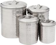 🏺 exquisite heritage: old dutch 4 piece hammered black pearl canister set логотип