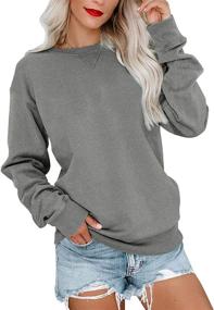 img 4 attached to Bingerlily Womens Sweatshirt Pullover Relaxed Sports & Fitness and Team Sports