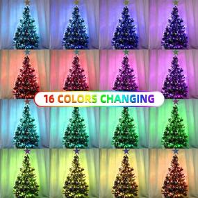 img 3 attached to 🧡 16Ft 50 LED Color Changing Fairy Lights with Remote Control - Plug in Fairy Lights for Bedroom - LED String Lights for Christmas, Indoor and Bedroom Decor - Orange Fairy Lights Hanging