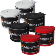 🥊 premium meister adult 180&#34; hand wraps for mma &amp; boxing - value 3 pairs pack логотип