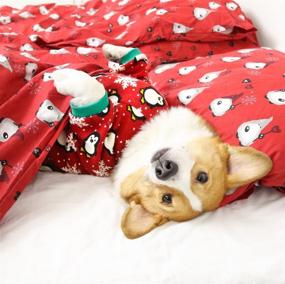 img 3 attached to Fitwarm Red Dog Pajamas - Cute Penguin Xmas Pet Clothes for Christmas, Soft Christmas PJS