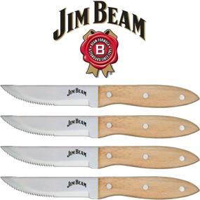 img 4 attached to Набор столовых ножей Jim Beam JB0165, 10 дюймов, коричневый - 4 штуки