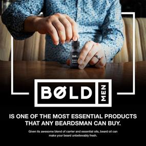 img 1 attached to Mad Man Bold Men Beard Oil 30ml – Natural Cedarwood and Patchouli Essential Oils for Conditioning and Softening