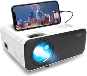 img 4 attached to 📽️ Portable Full HD Projector - Mini Movie Projector with Native 720P, 1080P Support, 5500 Lumens LED Lamp, HDMI, VGA, USB, AV Compatibility - Ideal for Laptop, Smartphone