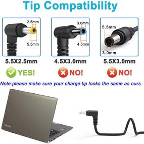 img 1 attached to 💻 AC Adapter Laptop Charger for Toshiba Satellite C55 C655 C850 C50 L755 C855D L655 L745 P50 C55D S55, Toshiba Portege Z30 Z930 Z830 Satellite Radius 11 14 15 - 19v 3.42A 65W DC Power Supply Cord