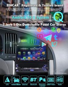 img 3 attached to Enhance your Car's Infotainment with EinCar Android 10.0 Car Stereo: 7-inch Touchscreen, Bluetooth, GPS Navigation, WiFi Mirror Link, and more!