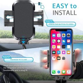 img 2 attached to 📱 SUPBEC Universal Car Cup Phone Mount Holder - Upgraded Adjustable Smartphone Cradle for iPhone XS/XR/8/7, Samsung Galaxy S10/S9, LG - Black