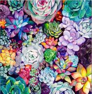 🌵 succulents embroidery paintings rhinestone: exquisite 11.8×11.8inch masterpieces logo