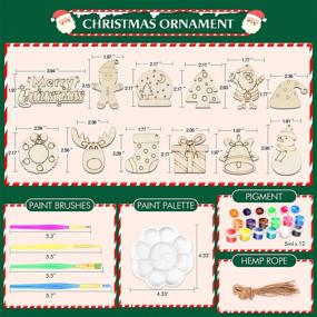 img 1 attached to 🎄 Enhance Your Christmas Decor with Springflower Unfinished Christmas Ornaments and Decorations
